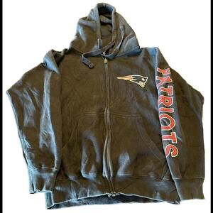 Vintage New England Patriots NFL Zip Up Hooded Sweatshirt Women’s Size Small
